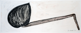 Ink and oilstick on paper | 35.75h x 85.75w in. | Collection of the Ree & Jun Kaneko Foundation | Photo credit: Dirk Bakker